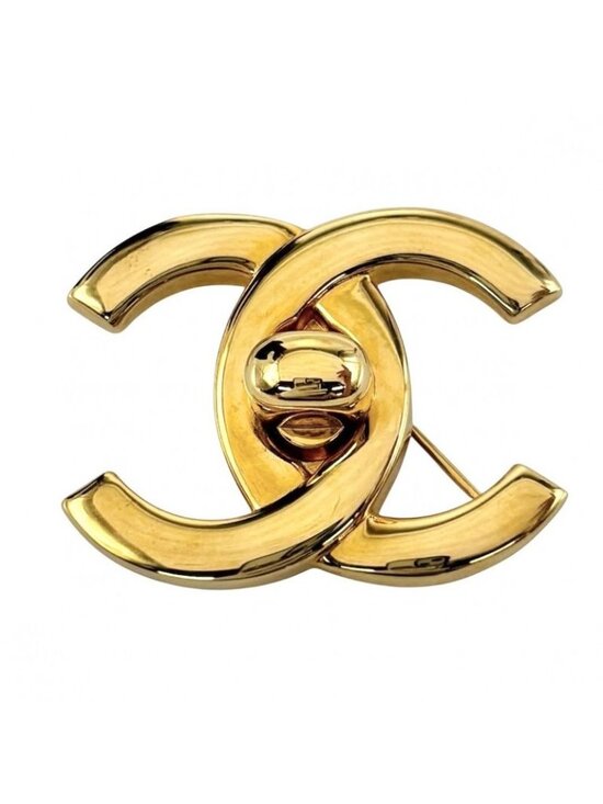 Chanel Jewelry - Chanel Brooch Coco Mark Turnlock Design Accessories GP 96 P
